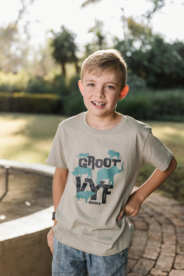 Groot Vyf T-shirt - Stone (Kids)